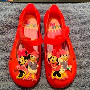 Minnie Mouse pink jellie shoes